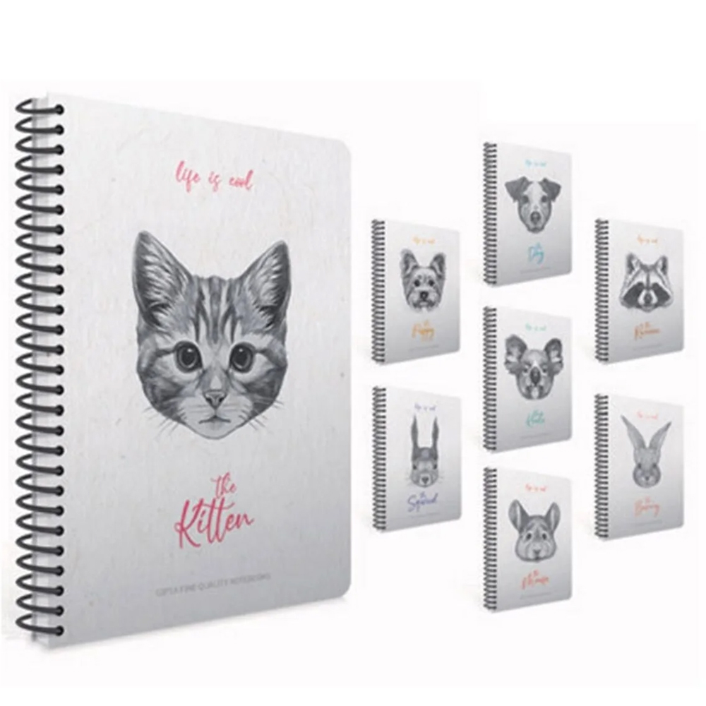 Gıpta Lıfe Is Cool Spiralli Sert Kapak Defter 19x26 120 YP Kareli