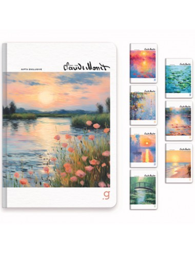 Gıpta Monet İp.Dkş.Sert Kapak Defter 17x24 96 YP Çizgili