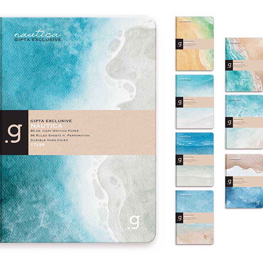  Gıpta Nautıca İp.Dikş.Sert Kapak Defter 17x24 96 YP Kareli