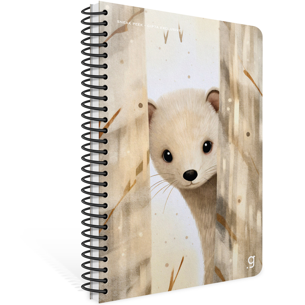  Gıpta Sneak Peek Spiralli Karton Kapak Defter A4 80 YP Kare.