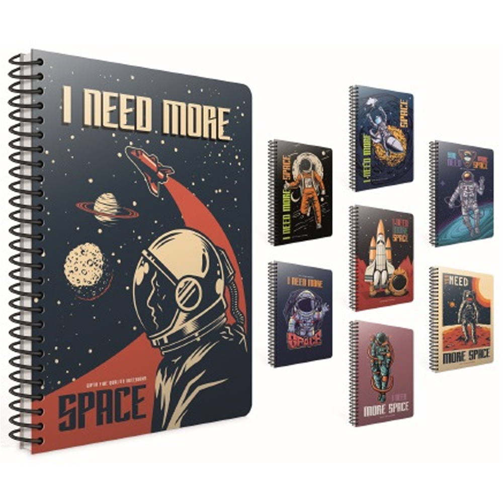  Gıpta Space Spiralli Karton Kapak Defter A4 80 YP Çizgili