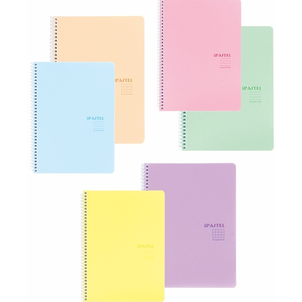  Keskin Color Plastik Kapak Spiralli Pastel Note Defter 17x24 80 YP Çizgili 327751-99