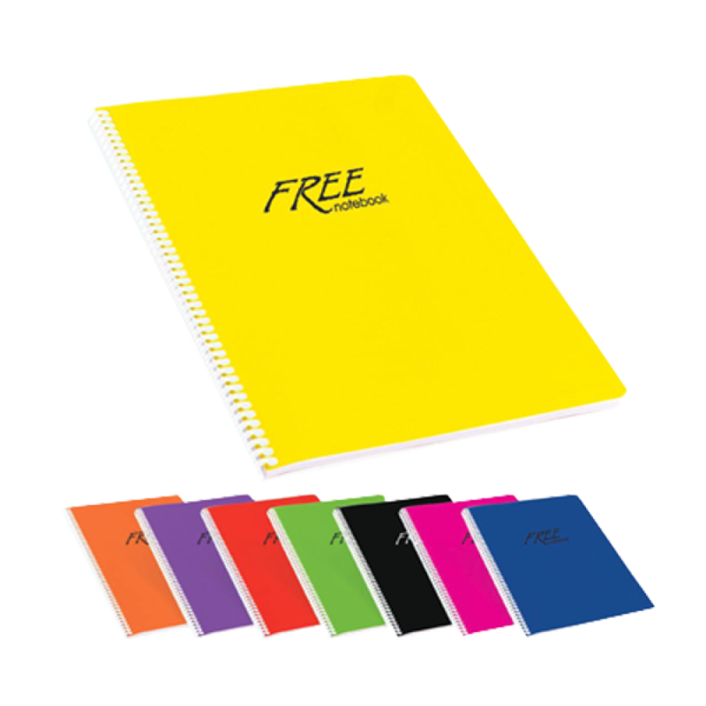 Keskin Color Spiralli Defter Free Office Plastik Kapak Çizgili 100 YP