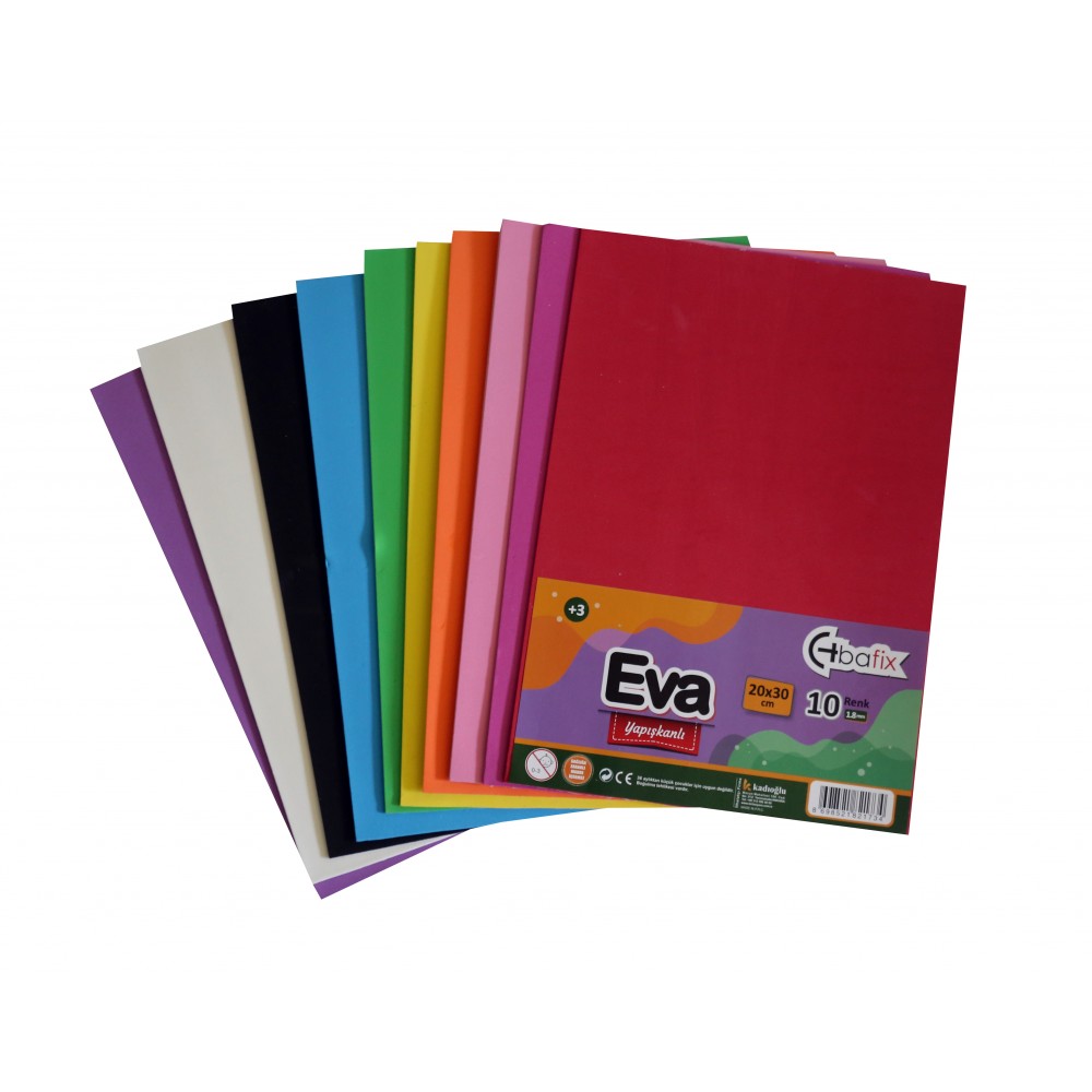  Bafix Eva Yapışkanlı 20x30 10 Renk Karışık