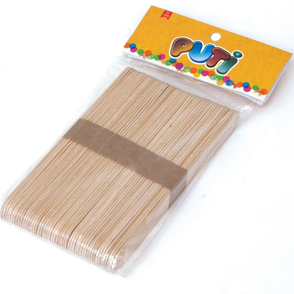  Puti Ahşap Küçük Dil Çubuğu Natural 50 Li