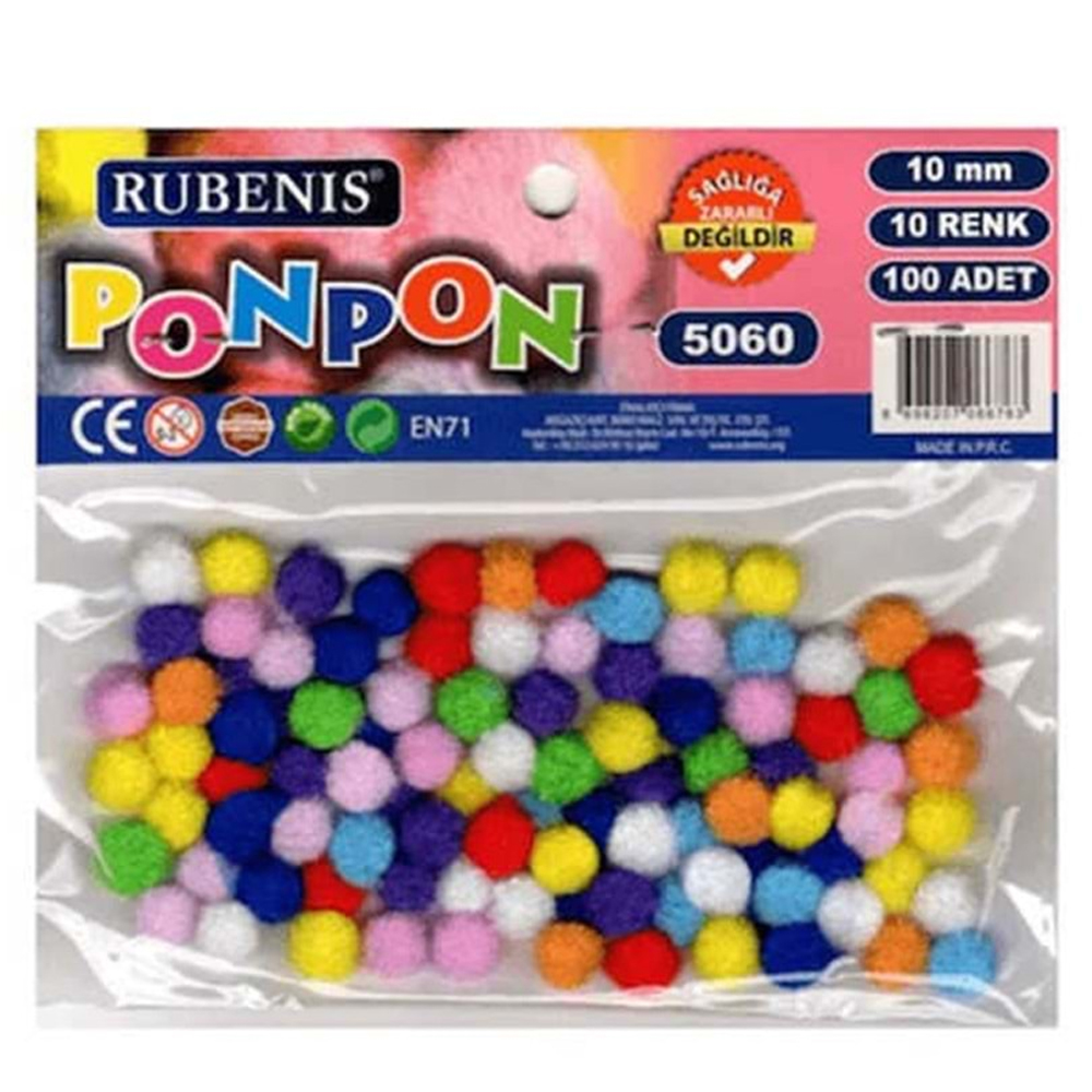  Rubenis Pon Pon 10 MM 10 Renk Karşk