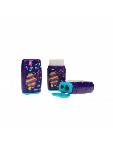  Maped Kalemtıraş Çift Delikli Silgili Connect Pıxel Party 049223
