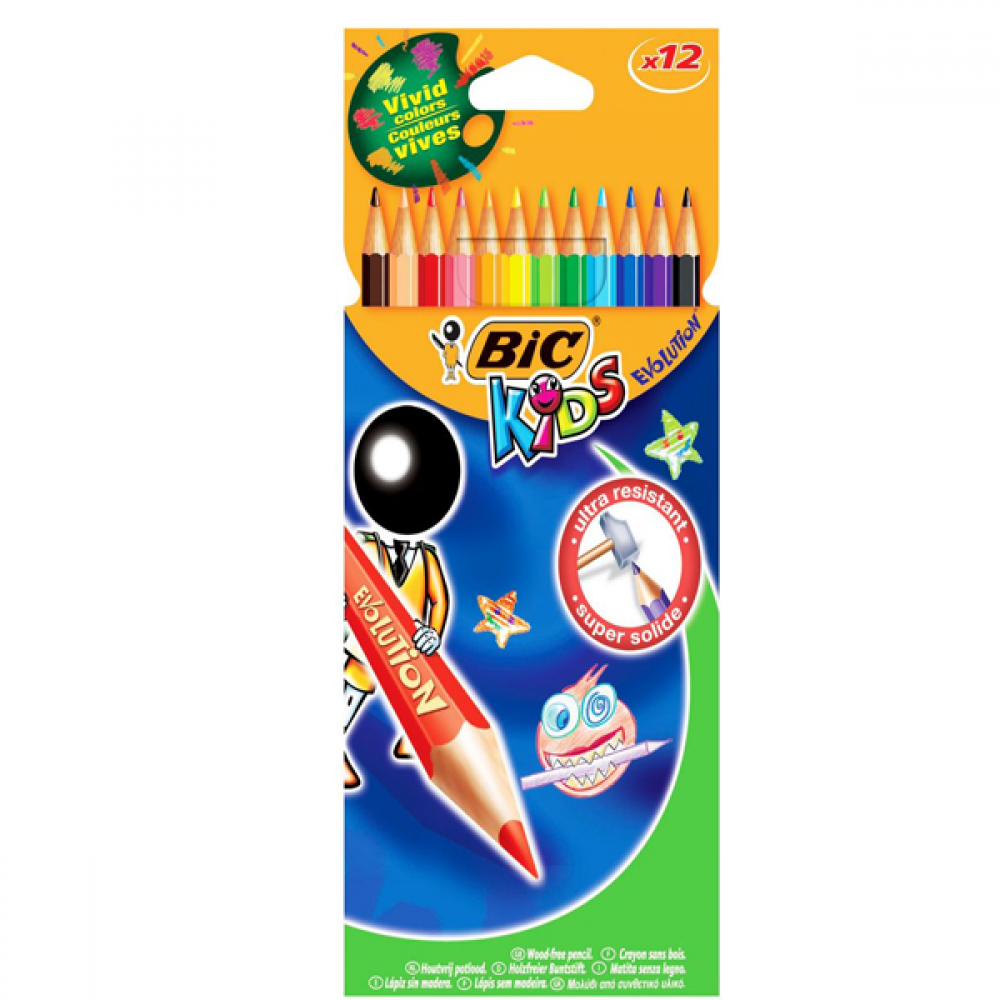  Bic Kuru Boya Evoltion Karton Kutu 12 Lİ