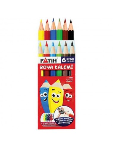 Fatih Kuru Boya Yarım Boy 6 Renk 33006