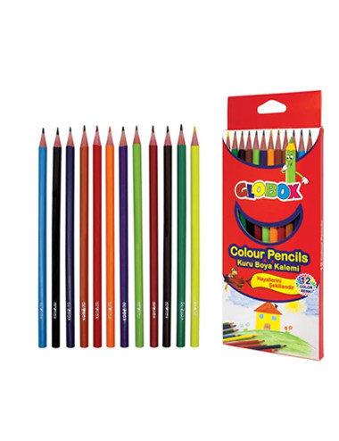 Globox Kuru Boya Uzun 12 Renk 6897