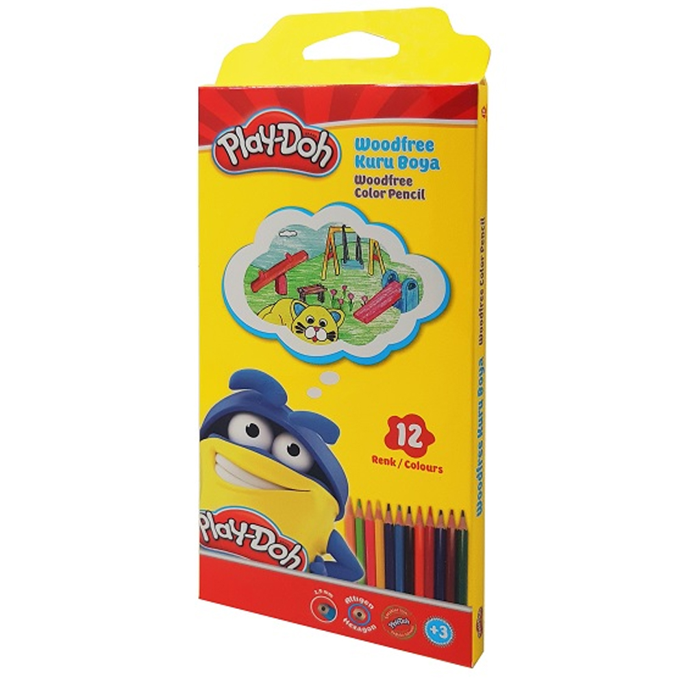  Play-Doh Kuru Boya Woodfree Altıgen 12 Li PLAY-KU029