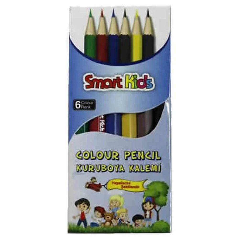  Smart Kıds Kuru Boya Kısa 6 Renk 2966