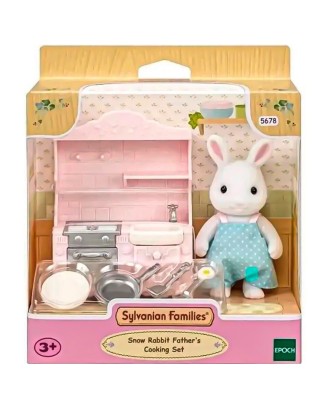  Adore Oyuncak Sylvanian families Kar Tavşanı Babanın Yemek Pişirme Seti