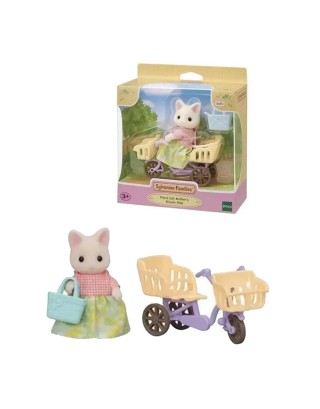  Adore Oyuncak Sylvanian families Çiçekli Kedi Anne Ve Bisiklet 