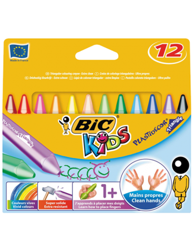  Bic Pastel Boya Plastidecor Karton Kutu Üçgen 12 Lİ