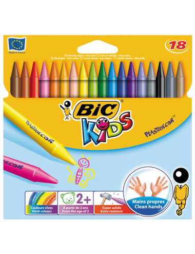  Bic Pastel Boya Plastidecor Silinebilir 18 Renk