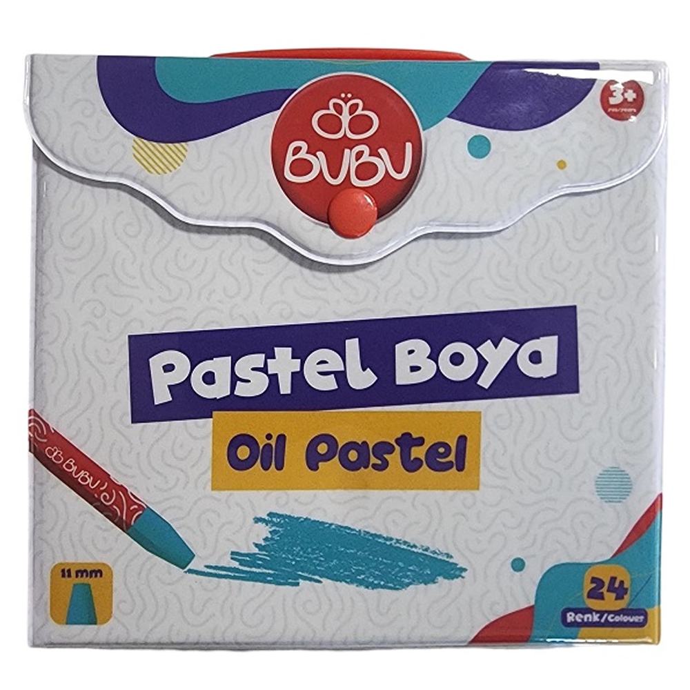 Bu-Bu Pastel Boya 24 Renk Çantalı PVC