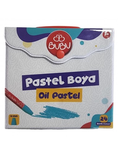 Bu-Bu Pastel Boya 24 Renk Çantalı PVC