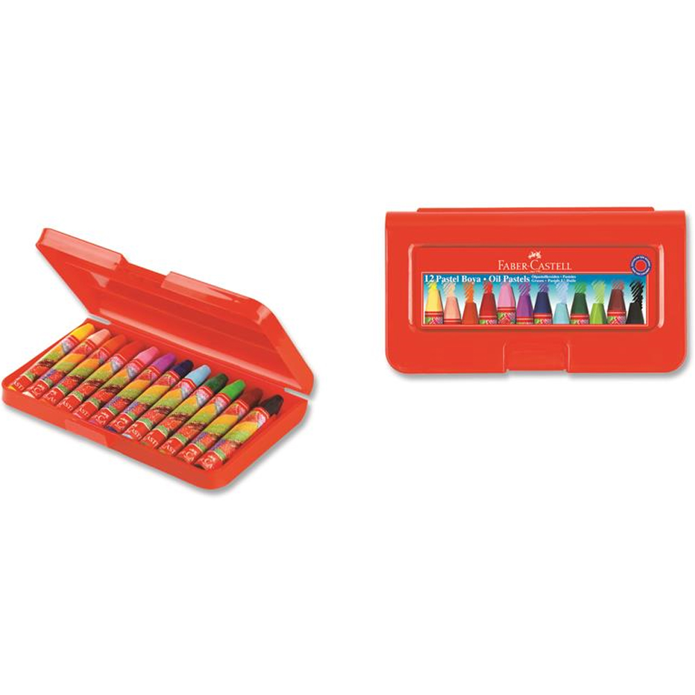  Faber-Castell Pastel Boya 12 Renk Plastik Kutu