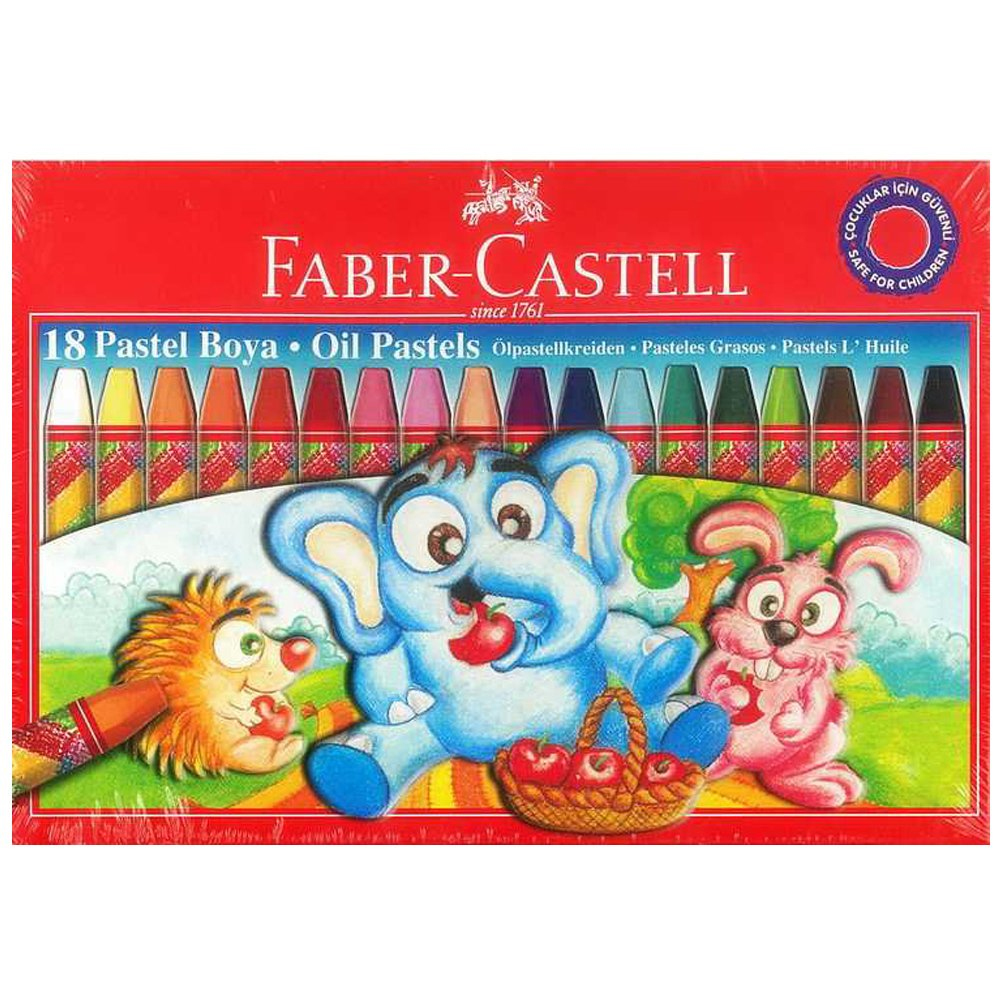  Faber-Castell Pastel Boya Red Line Karton Kutu Köşeli 18 Renk