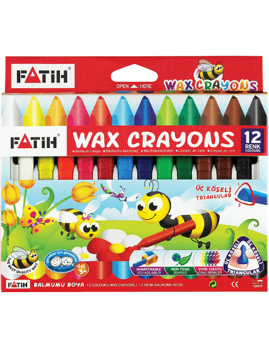 Fatih Mum Pastel Boya Wax Crayon Jumbo 12 Renk