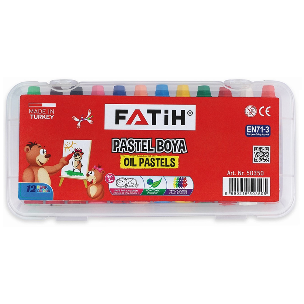 Fatih Pastel Boya 12 Renk King Size Çantalı