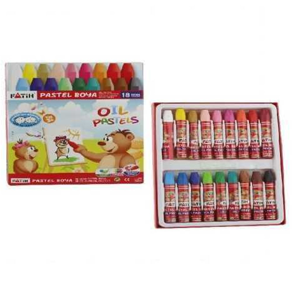  Fatih Pastel Boya Karton Kutu 18 Renk