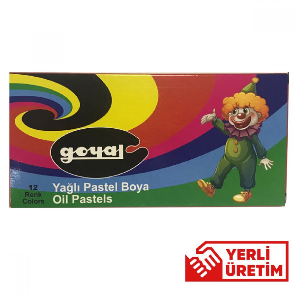  Goyal Pastel Boya Karton 12 Renk Köşeli