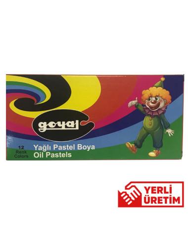  Goyal Pastel Boya Karton 12 Renk Köşeli