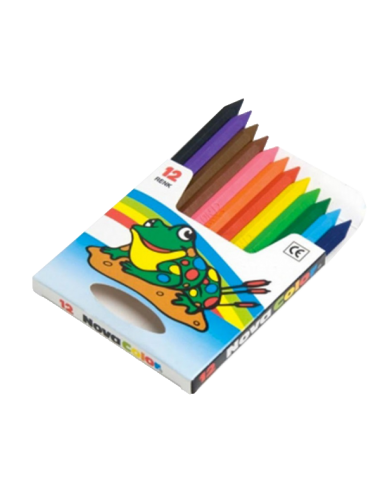 Nova Color Mum Pastel Boya Karton Kutu Yarım Boy Köşeli 12 Lİ