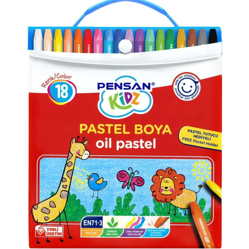 Pensan Kidz Pastel Boya Çantalı 18 Renk