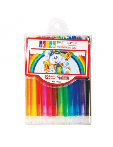  Südor Mum Pastel Boya Twist Crayon Çevirmeli 12 Renk
