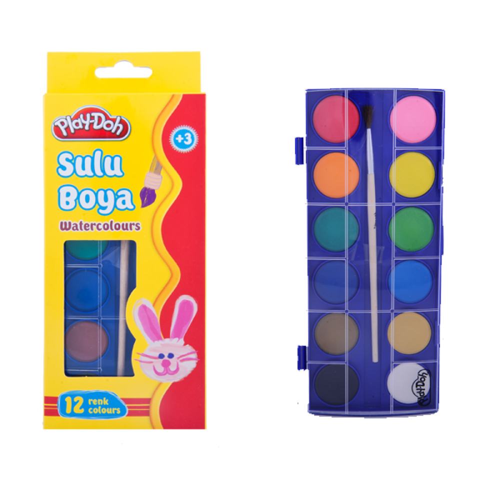 Play-Doh Sulu Boya 23 MM Küçük Boy 12 Renk