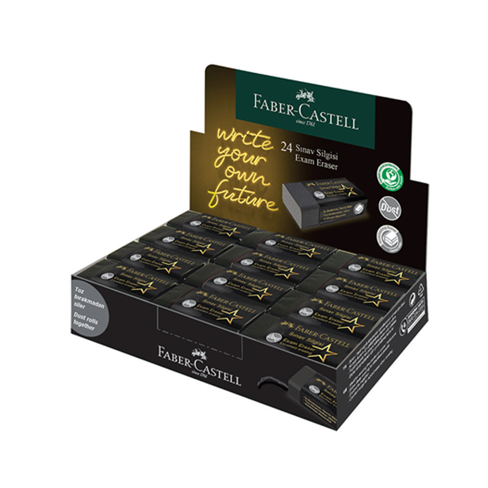  Faber-Castell Sınav Silgisi Black Edition 24 Lü