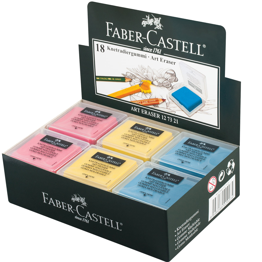  Faber-Castell Öğrenci Silgisi Hamur 18 Lİ Renkli
