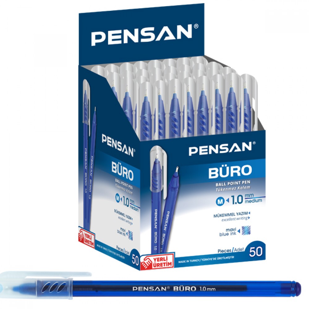  Pensan Tükenmez Kalem Büro 1 MM 50li Paket
