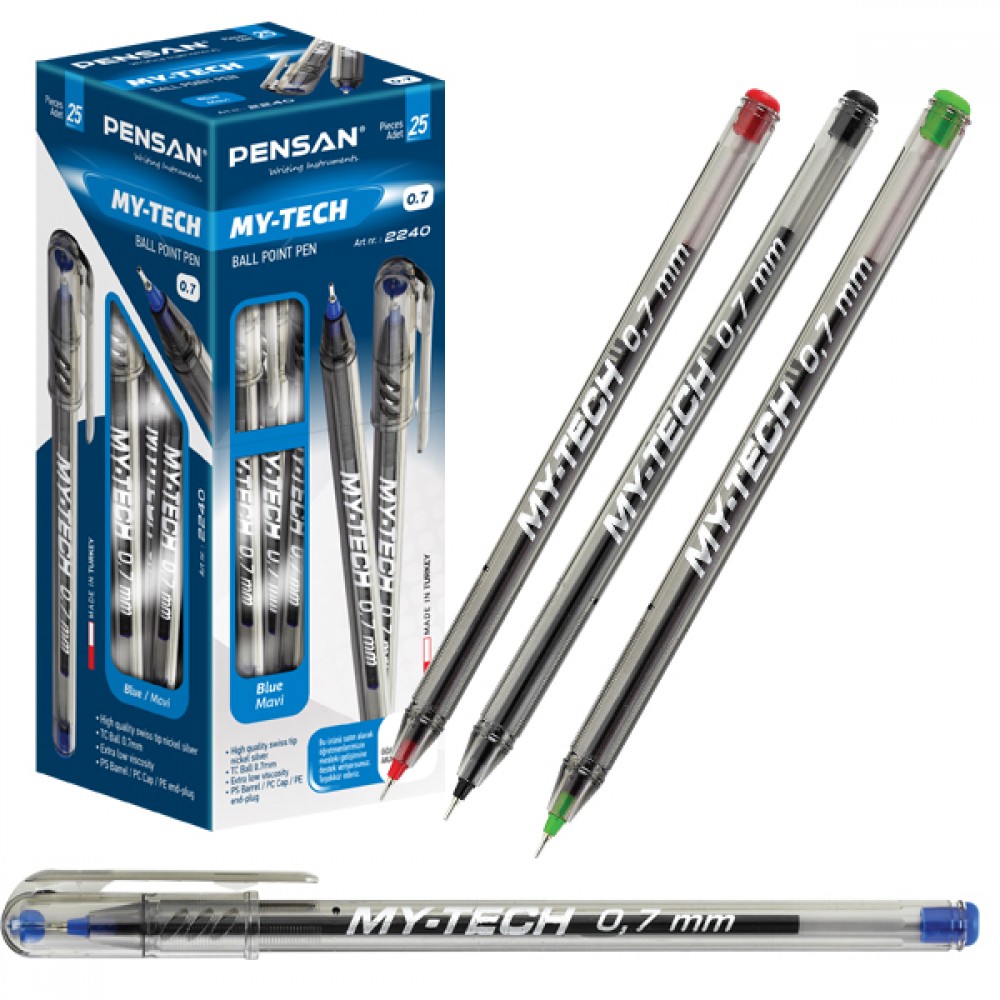 Pensan Tükenmez Kalem My-Tech 0.7 MM İğne Uç