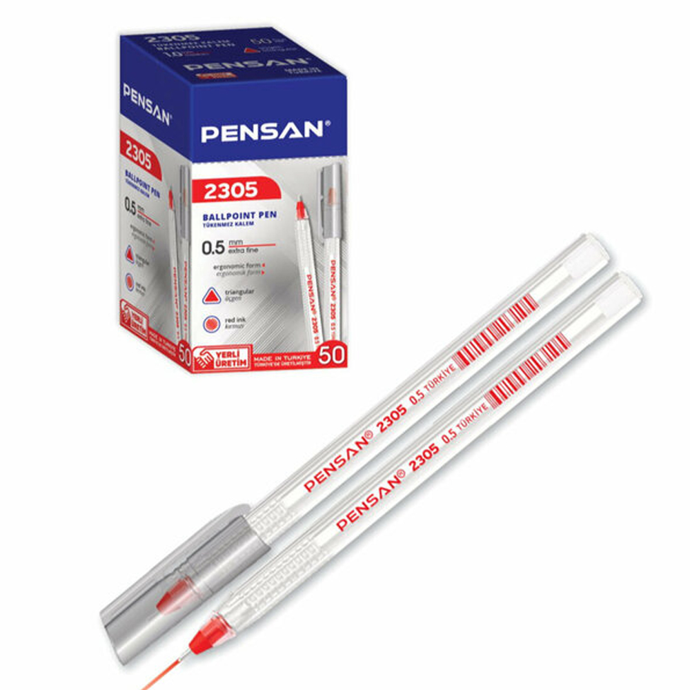 Pensan Tükenmez Kalem Üçgen 0.5 MM 50 Li
