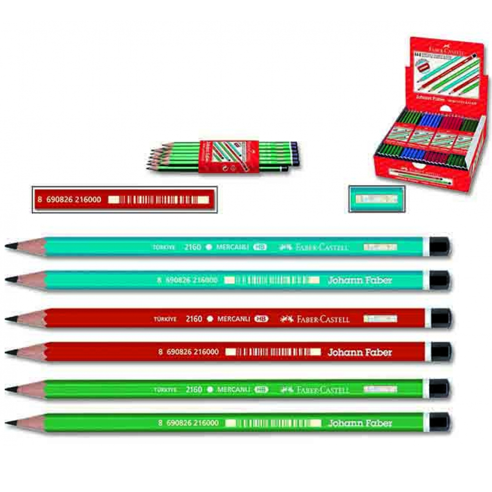  Faber-Castell Kurşun Kalem Mercanlı Köşeli
